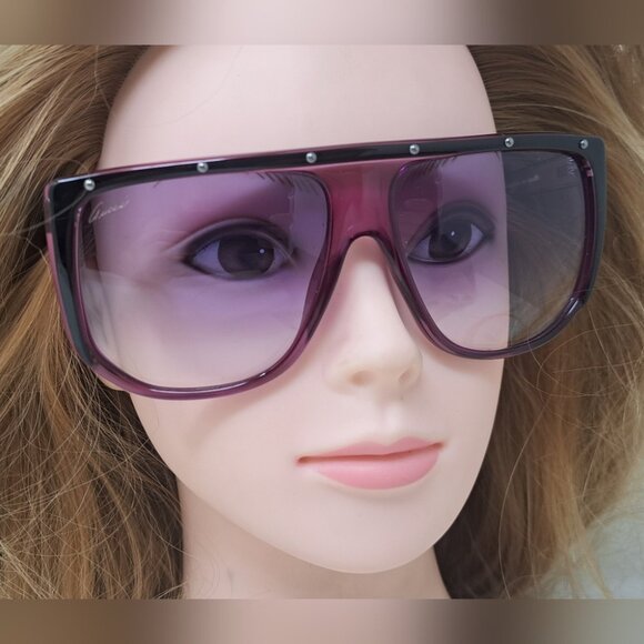 Gucci Women\'s Sunglasses Purple Retro Studded Shield Square GG 3705/S 62-16-140 main image 10